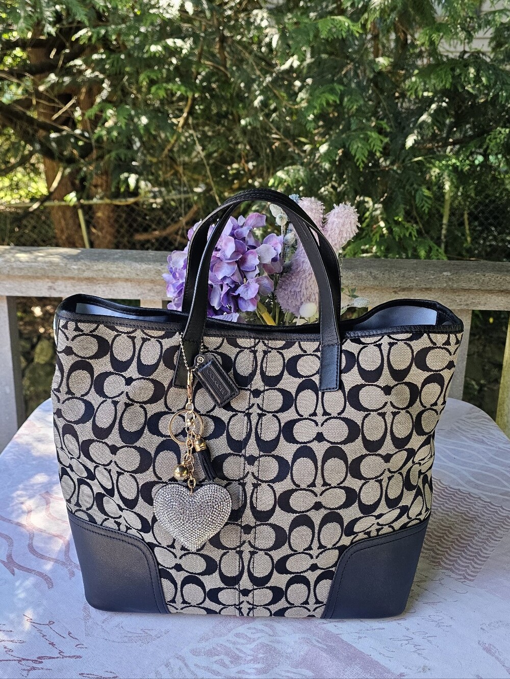 Authentic Coach Hadley Limited Signature Bag Black & Grey - Picture 6 of 12